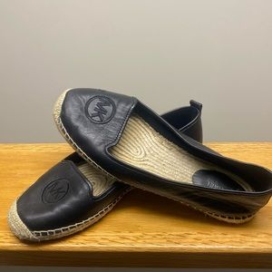 Black leather espadrille Michael Kors flat size 7/7.5